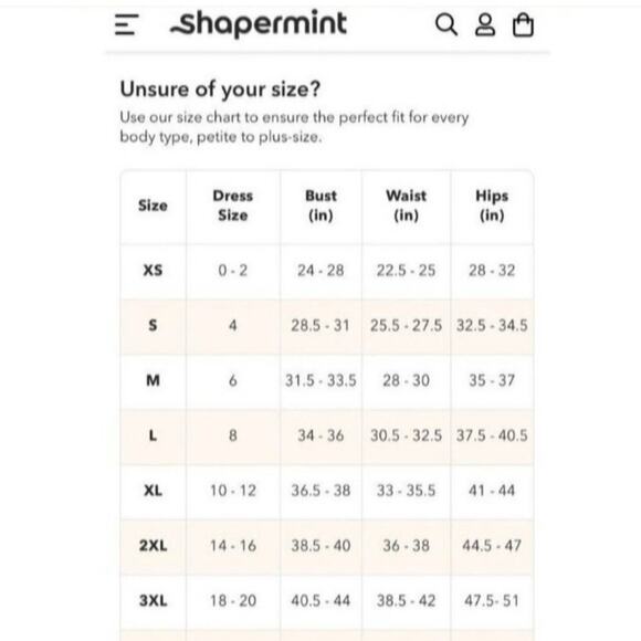 NWT Empetua Shapermint Shaper Cami Black Shapewear Size M Medium - Picture 6 of 7